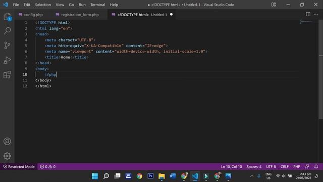 Insert Data Into MYSQL Database Using PHP смотреть онлайн