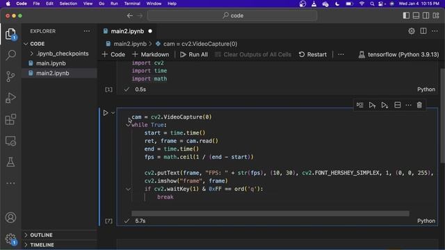 Calculate FPS and Average FPS from live video using OpenCV python смотреть онлайн