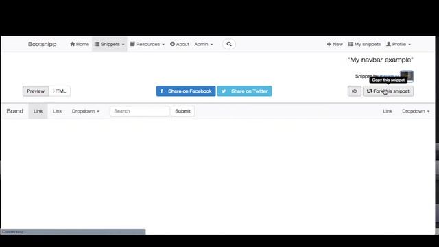 New Bootsnipp - forking of snippets смотреть онлайн