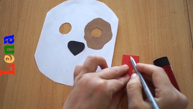 Hunde Maske basteln mit Lena ? Dog mask DIY ? как сделать маску собаки из бумаги смотреть онлайн