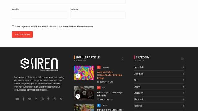 Siren - News Magazine Elementor WordPress Theme | Themeforest Templates смотреть онлайн