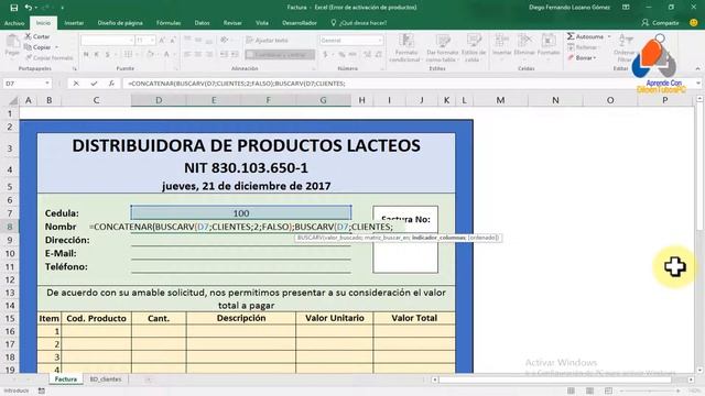 Factura Sistematizada Excel 2016 - Parte 1 смотреть онлайн