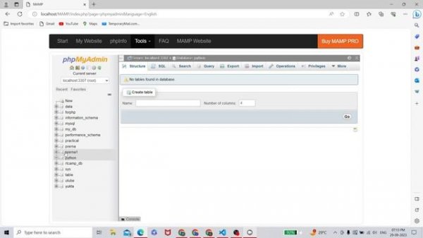 How to Connect Python with MySQL Database | MAMP | Create and Drop Database in VS Code in Python