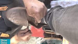 How to Get the PERFECT Shoe Shine CLEANING ??? KNIFE Suede Technique #asmr
