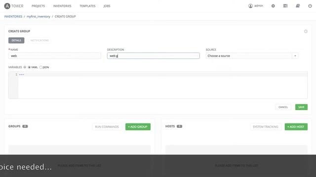 ansible tower inventory смотреть онлайн