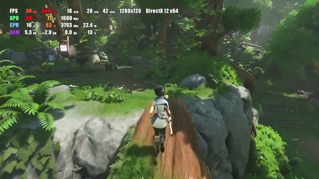 Kena: Bridge of Spirits - AMD Ryzen 7 4700U - Radeon Vega 7 - Test Gameplay смотреть онлайн