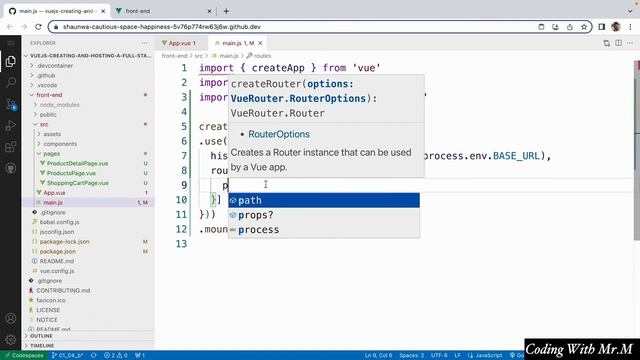 Creating Vue Front End Part 1 | Vue.js Creating a Full-Stack Site | Part - 2 смотреть онлайн