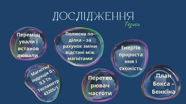 Вплив магнітного поля на якість і швидкість проростання насіння смотреть онлайн