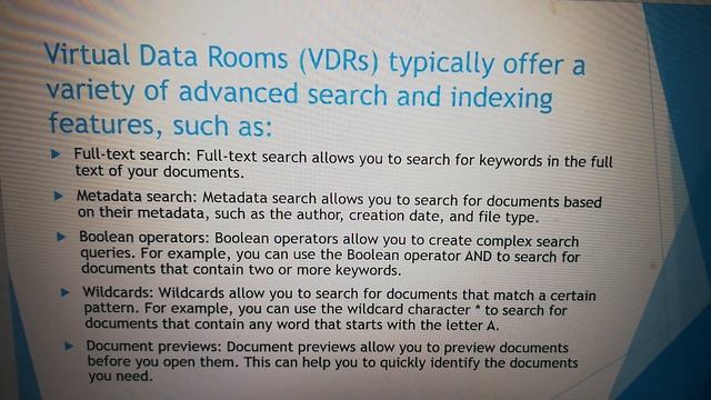 Advanced Search and Indexing in Cloud-Based Virtual Data Rooms (VDRs) смотреть онлайн