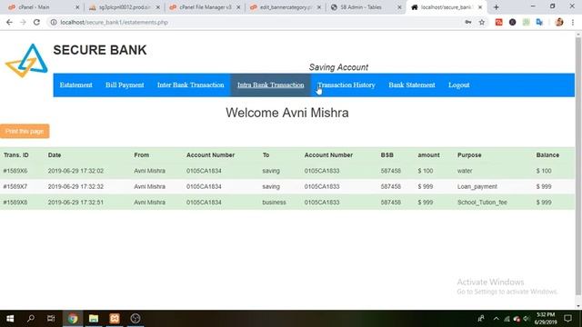 Online Banking System Project in PHP смотреть онлайн