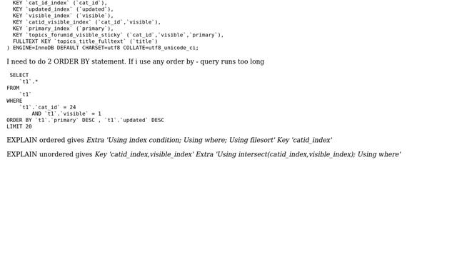 Using indexes in ORDER BY MySQL смотреть онлайн