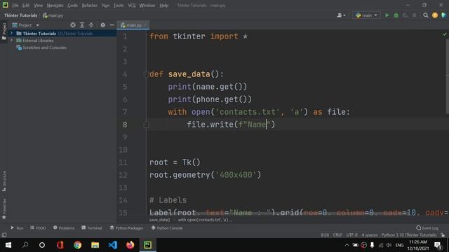 Python GUI Development | Mini Project - Contact book application | Tutorial #9 смотреть онлайн