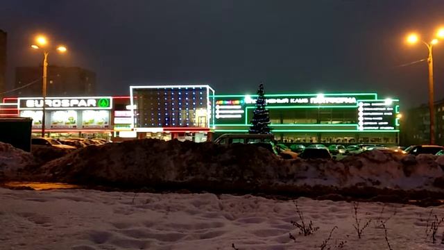 Световая работа с фасадом SPAR. смотреть онлайн