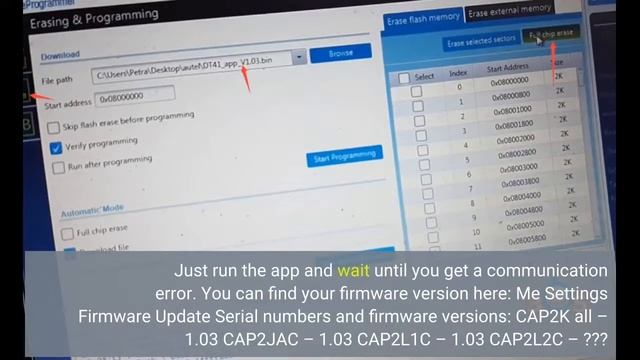 How To Flash/Downgrade Autel AP200 Firmware 1.03 For Full Brands?