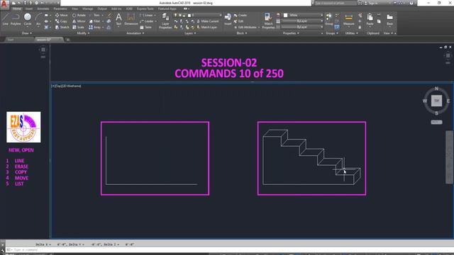 Easy AutoCAD Solutions Session 02 Commands 10 of 250 смотреть онлайн