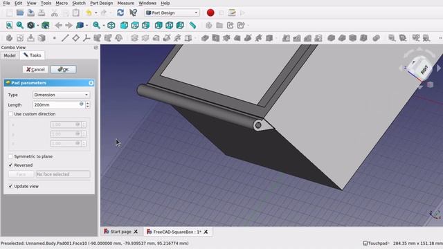 FreeCAD Simple hinged box for 3D printing. Beginners Part Design Tutorial Linear Pattern for hinge смотреть онлайн