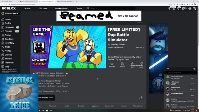 RAP BATTLE SIMULATOR TAKEN DOWN AND CONTENT DELETED!? || Roblox смотреть онлайн