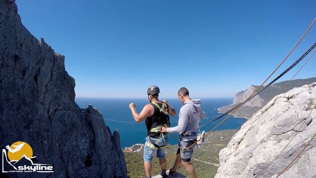 Константин Ильяс-Кая прыжки с верёвкой в Крыму с командой Skyline смотреть онлайн