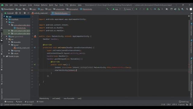 How to create/add splash screen in android studio| Java | 2020 |Android Development. смотреть онлайн