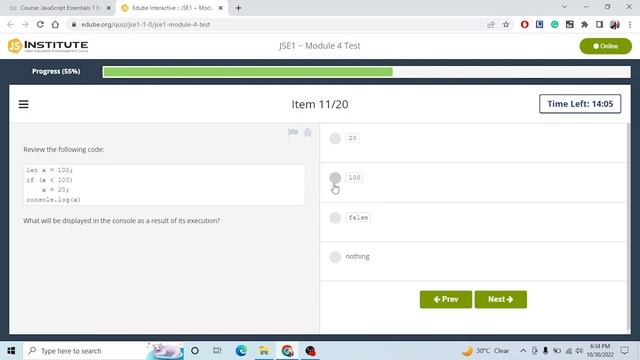 Java Script Essentials Module 4 Exam смотреть онлайн