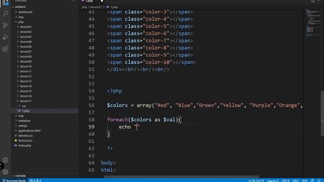 php 018 - foreach loop смотреть онлайн