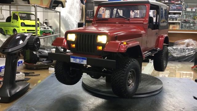 Michigan RC jeep YJ hobbywing fusion+LED work смотреть онлайн