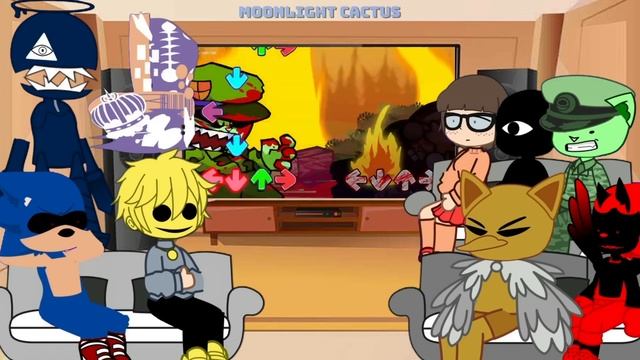 Friday Night Funkin' Mod Characters Reacts | Part 39 | Moonlight Cactus | смотреть онлайн