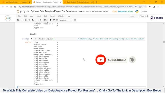 Checking Missing / Null Values in Pandas DataFrame || Python смотреть онлайн