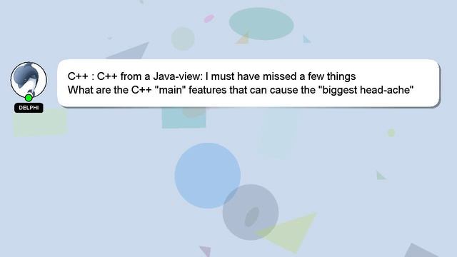 C++ : C++ from a Java-view: I must have missed a few things смотреть онлайн