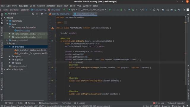 ANDROID - SEEKBAR TUTORIAL IN JAVA смотреть онлайн
