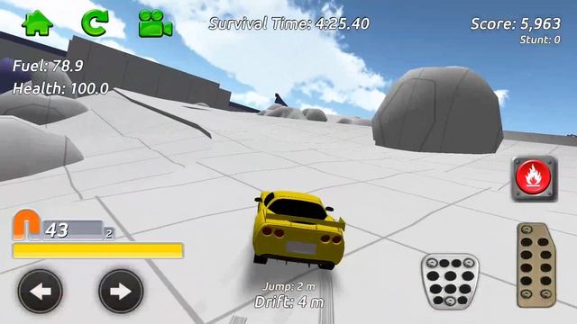 Stunt Muscle Car Simulator - another Corvette driving game, but it's a toy car?!!! смотреть онлайн