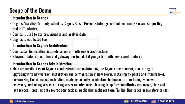 IBM Cognos Training | IBM Cognos Online Certification Course | IBM Cognos Demo - TekSlate смотреть онлайн