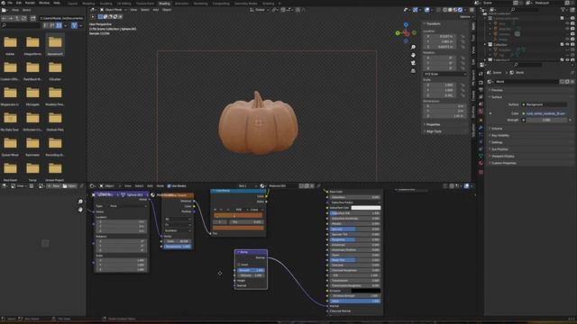 Pumpkin Field in Blender with Geometry Nodes смотреть онлайн