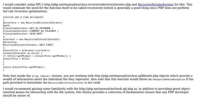 Get most recent modified time of a folder recursively with PHP (2 Solutions!!) смотреть онлайн
