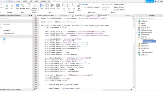 How to make Shift Lock for MOBILES! [Roblox Studio] смотреть онлайн