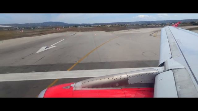 Airberlin a321 start up, taxi and takeoff Palma de Mallorca (D-ABCG) смотреть онлайн
