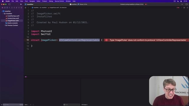 Wrapping a UIViewController in a SwiftUI view – Instafilter SwiftUI Tutorial 5/12 смотреть онлайн