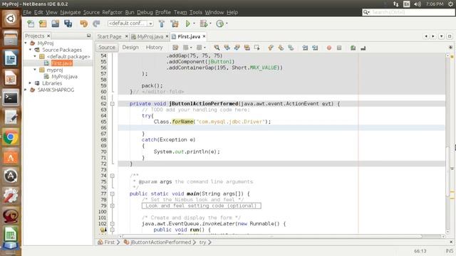 Java JDBC Connectivity Using Mysql смотреть онлайн