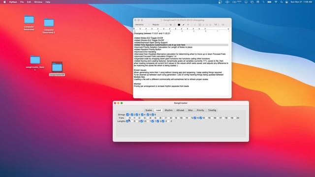 SongCreator v11.21.21 Demo & Changelog (Private Python Pyguitar Programming Project) смотреть онлайн