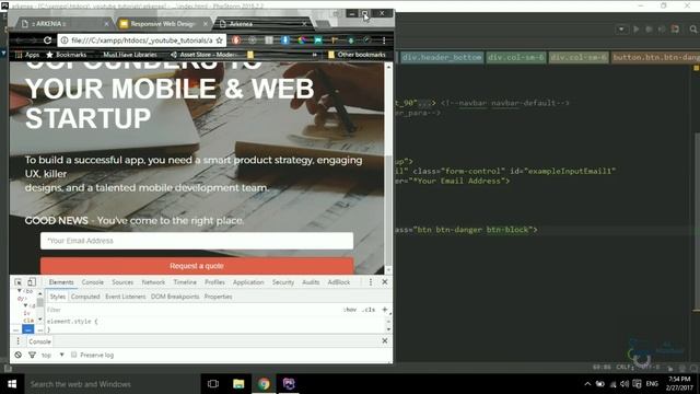 7.Responsive Website Design Using Bootstrap(Finishing Header Part ) смотреть онлайн
