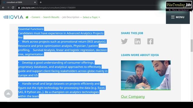 IQVIA Recruitment - 2020 | SAS/R/Python Consultant | Freshers/Entry Level | Full Time смотреть онлайн