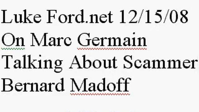 Luke Ford Talks With Marc German About Bernard Madoff IV смотреть онлайн