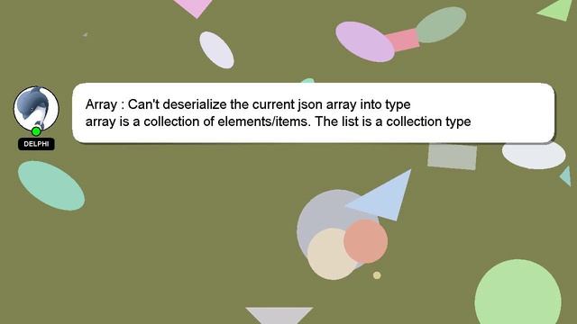 Array : Can't deserialize the current json array into type смотреть онлайн