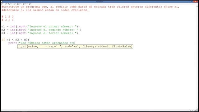 #3 [Python] – Determinar si tres números están en orden creciente (1/2) смотреть онлайн