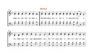 Ирмосы "Отверзу уста моя". Альт (2-й голос)