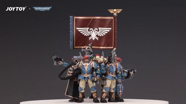 JOYTOY Warhammer 40k Astra Militarum Tempestus Scions Command Squad 55th Kappic Eagles смотреть онлайн