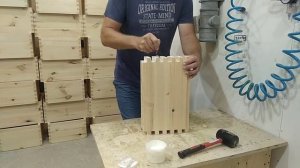 Сборка ульев шип в паз.