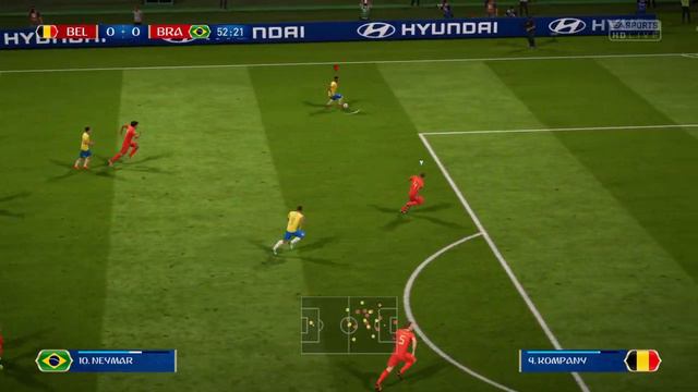 FIFA 18 ONLINE football match between Belgium and Brazil смотреть онлайн