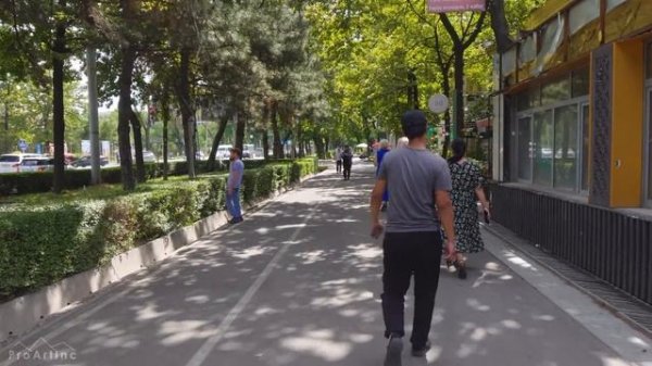 Exploring Bishkek City, Republic of Kyrgyzstan - 4K Urban Walking Tour with Real City Sounds