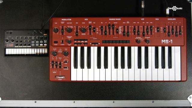 Behringer MS-1-RD Analog Synthesizer | Gear4music demo смотреть онлайн